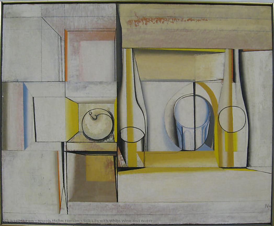 Still Life With White Wine And Water — Joseph Mellor Hanson