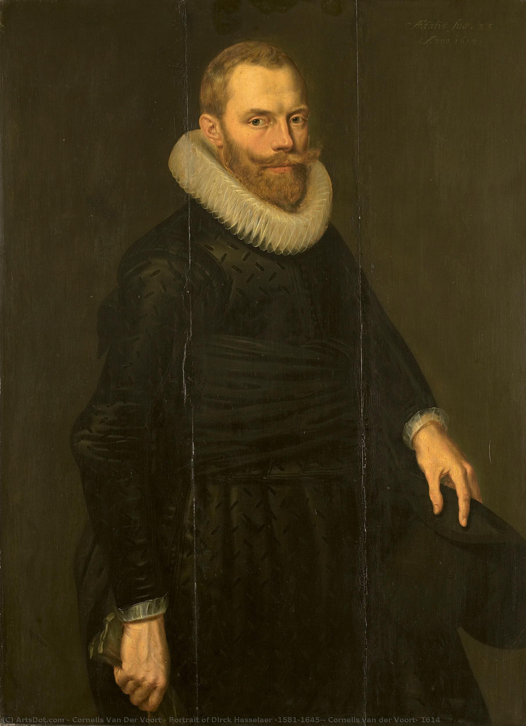 Portrait Of Dirck Hasselaer (1581-1645), Cornelis Van Der Voort, 1614 — Cornelis Van Der Voort
