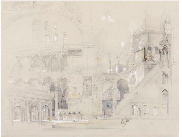 Interior De La Santa Sofía, Constantinopla — John Frederick Lewis