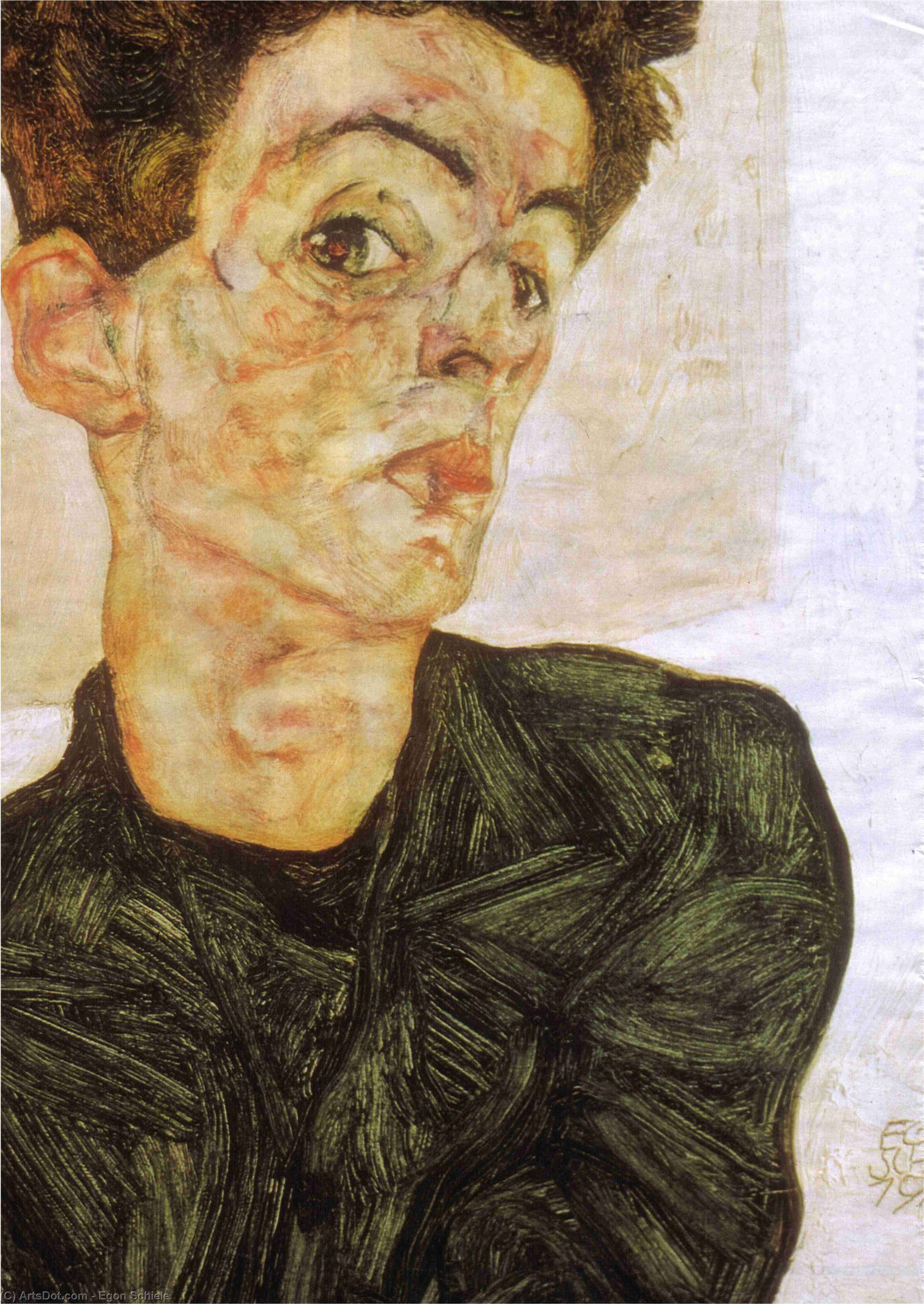 Self Portrait 1912 — Шиле