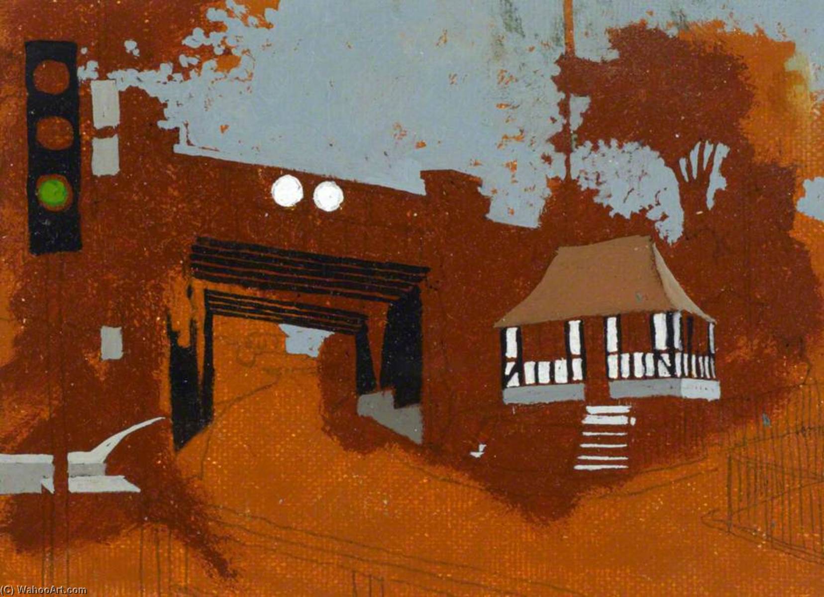 'tudor Cars' And The Rail Bridge At The Foot Of The Station Approach — Stephen Chaplin