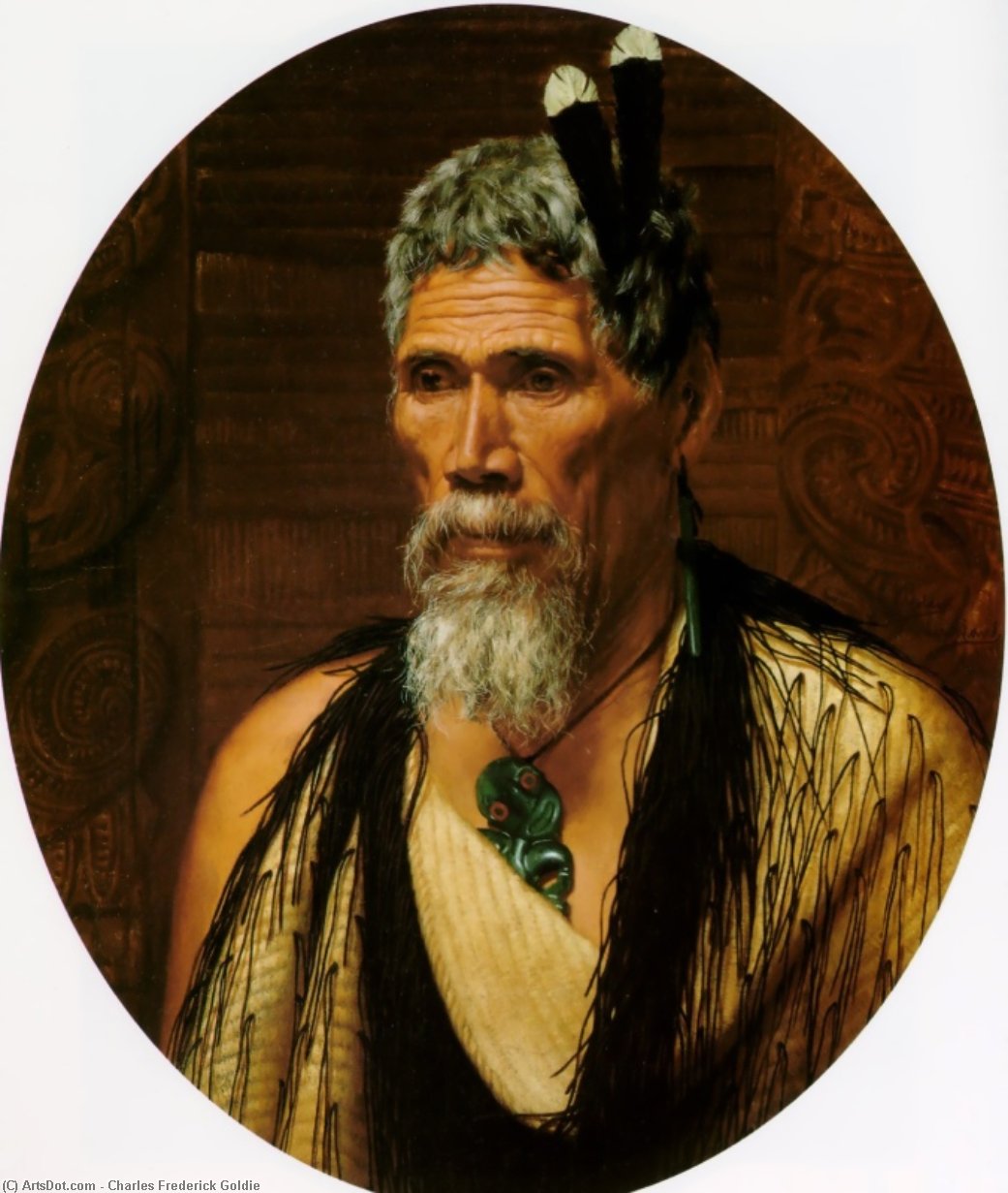 Anaha Te Rahui, The Celebrated Carver Of Rotorua — Charles Frederick Goldie