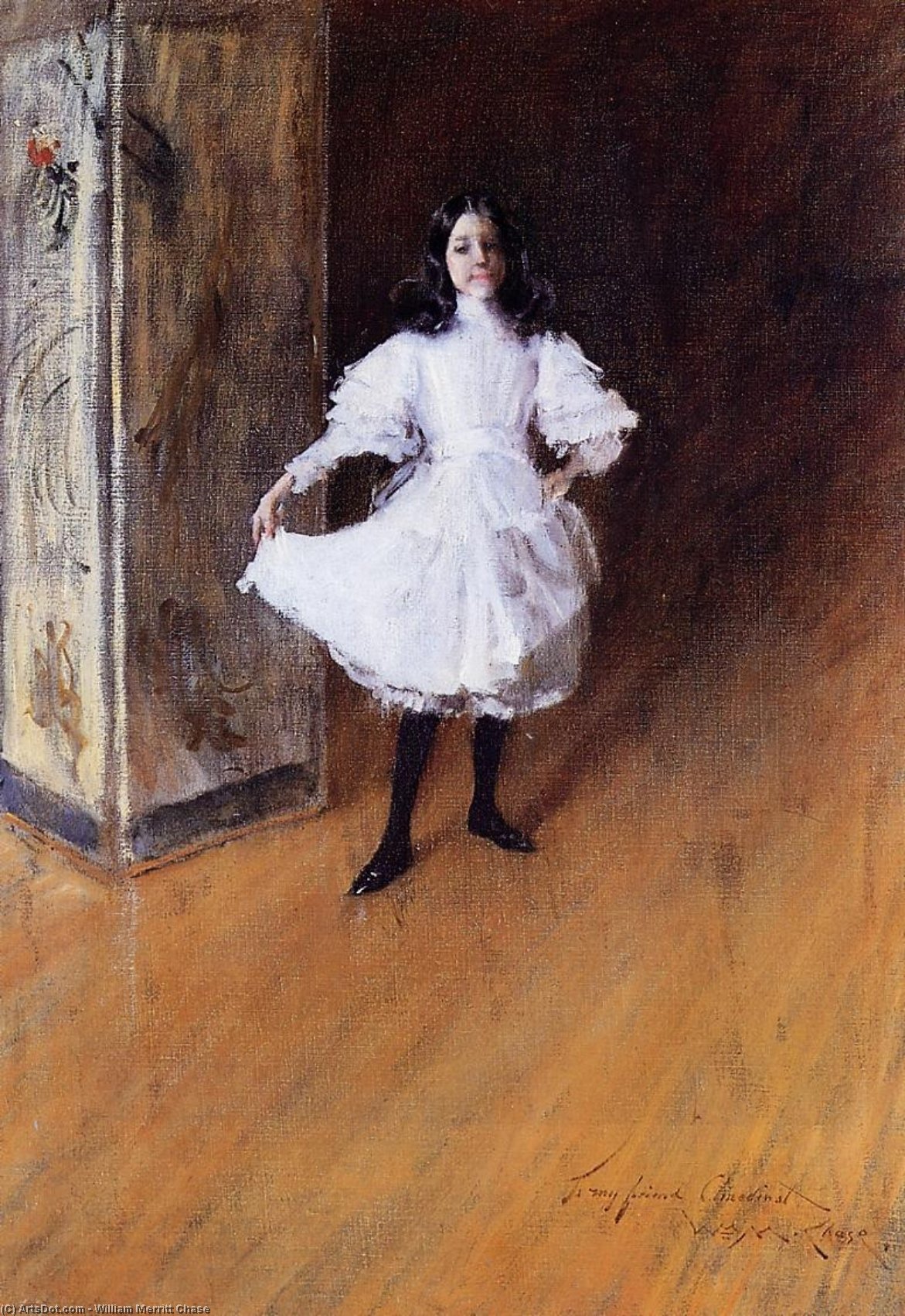 Portrait Of The Artist's Daughter (dorothy) — William Merritt Chase
