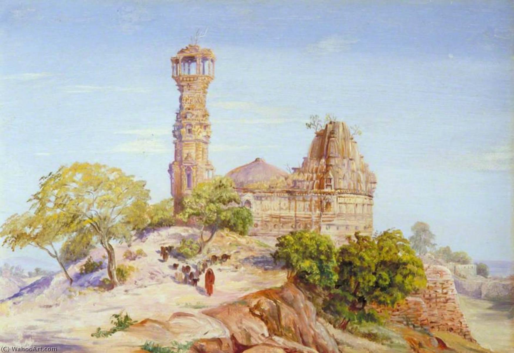 Título Traducido: Torre Jain Y Templo De Chittore, India — Marianne North