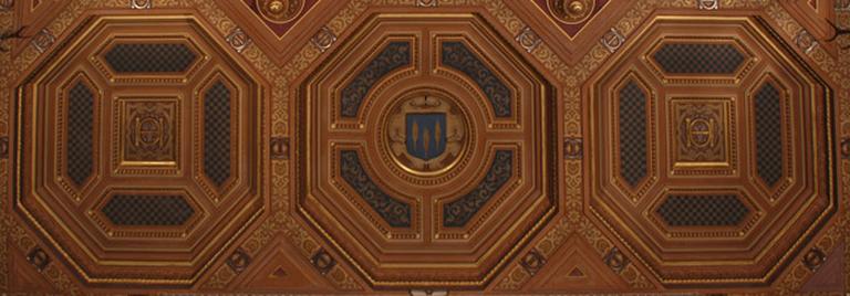 Plafond À 27 Caissons De La Galerie Des Cerfs — Guifard Dominique Henri