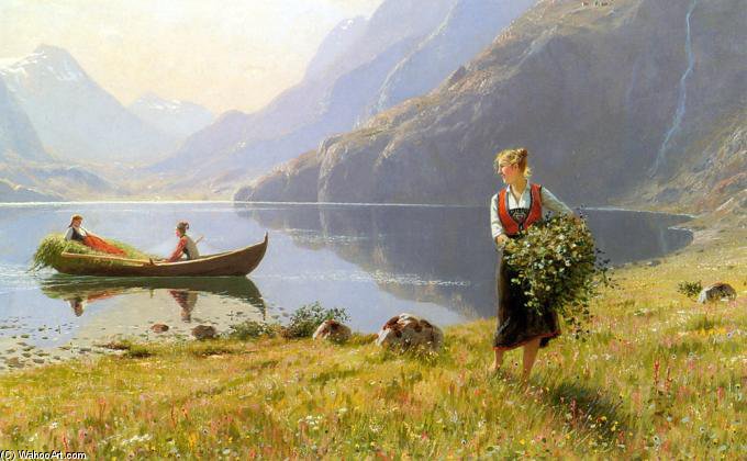 On The Banks Of The Fjord — Hans Dahl