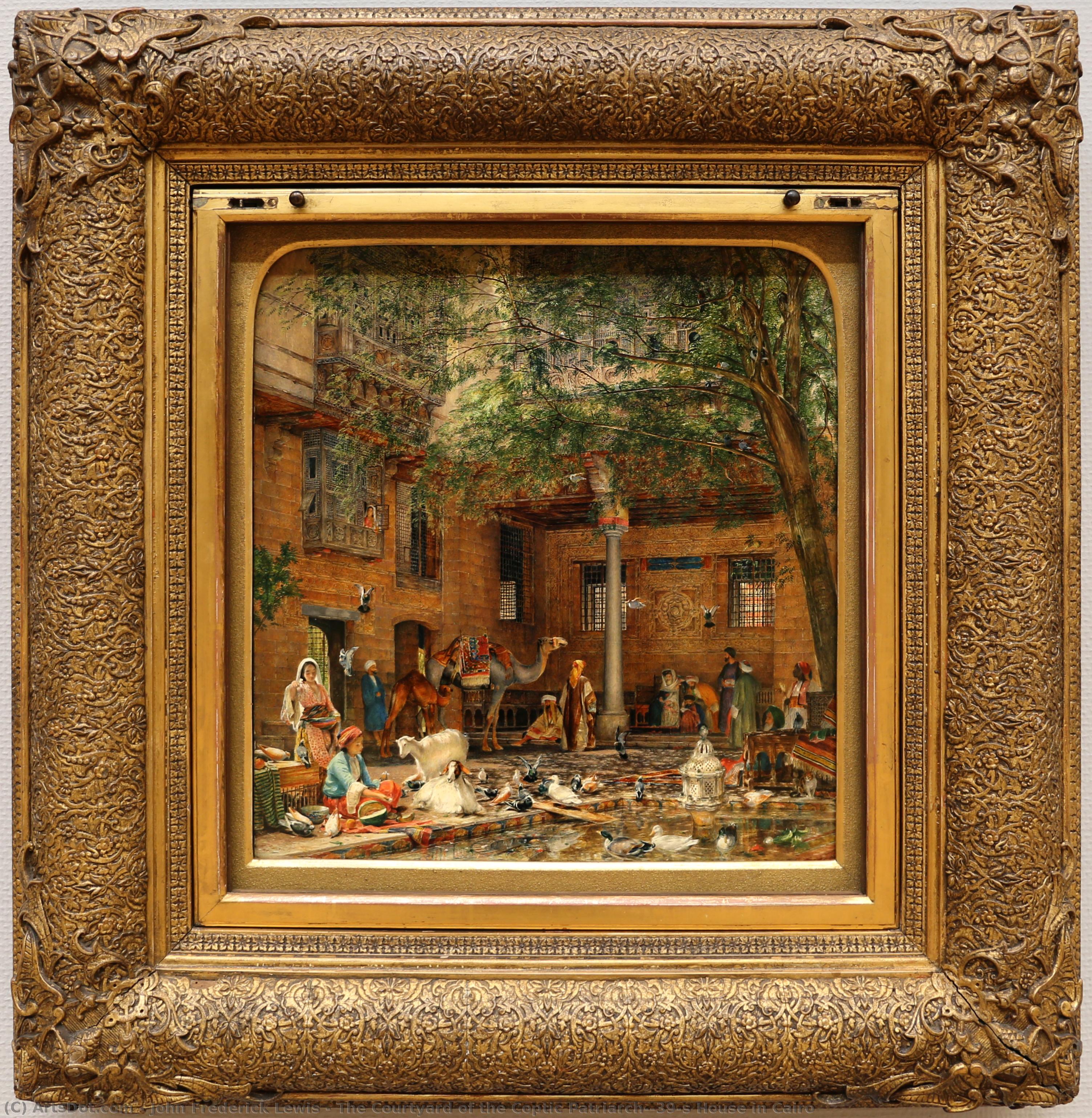 The Courtyard Of The Coptic Patriarch's House In Cairo — John Frederick Lewis