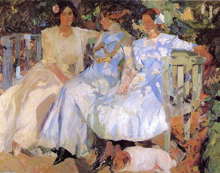 Mi Mujer Y Mis Hijas En El Jardín — Joaquín Sorolla Y Bastida