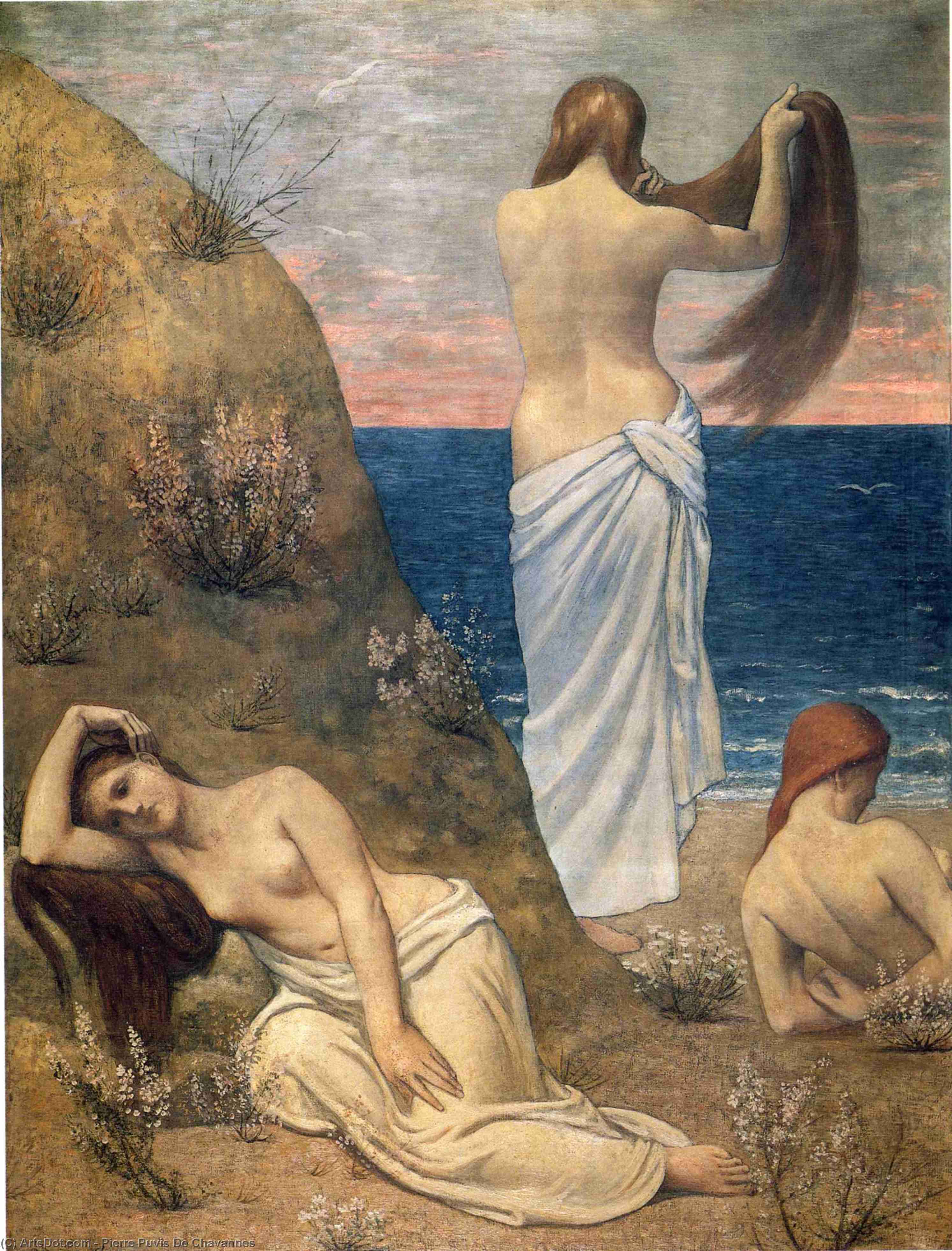 Junge Mädchen Am Meer — Pierre Cécile Puvis De Chavannes