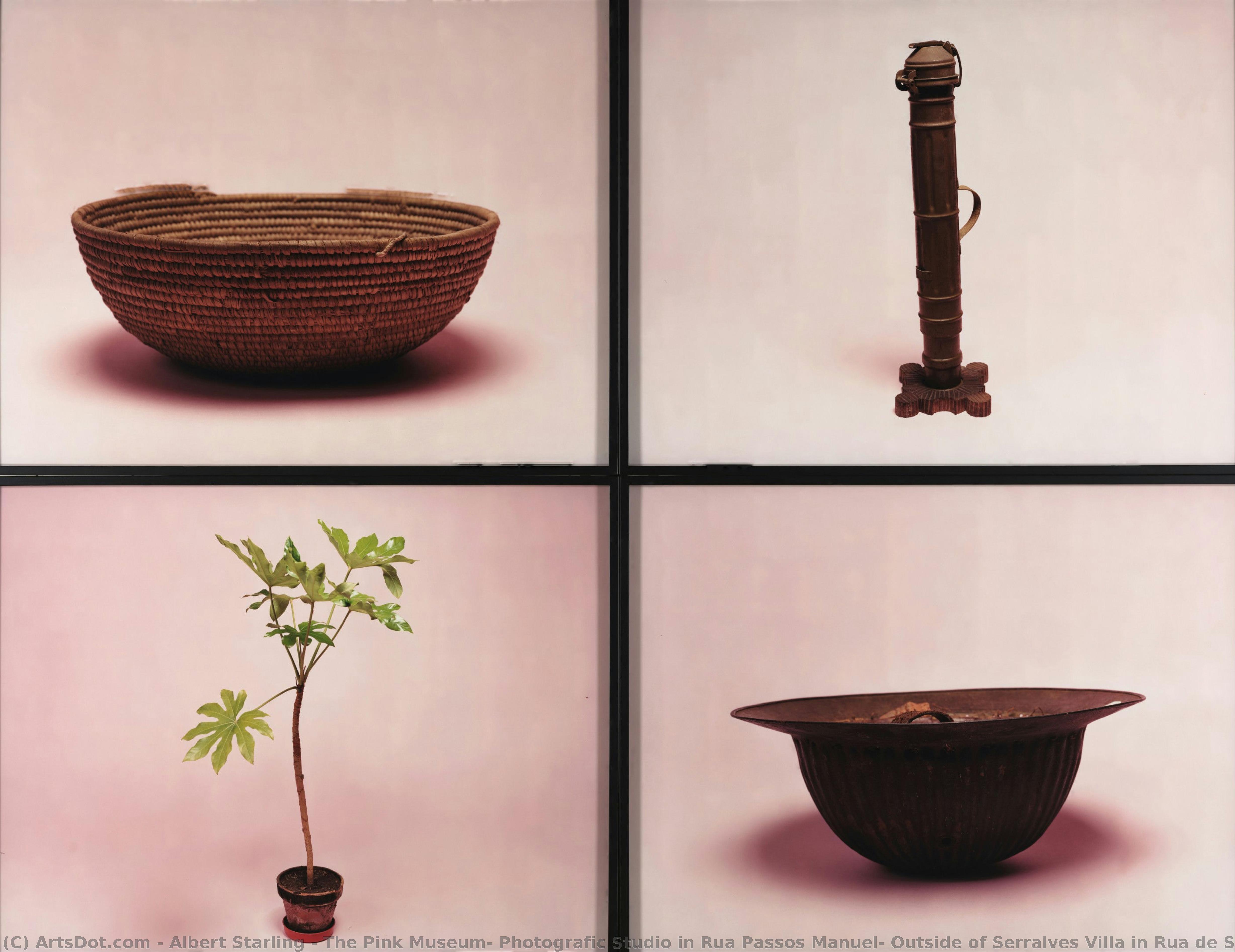 The Pink Museum: Photografic Studio In Rua Passos Manuel, Outside Of Serralves Villa In Rua De Serralves, Museum In Rua Da Alegria, Collection Liga Dos Combatentes, Machine Gun, Club, Hand Grenade, Helmet, Basket, Shell Transportation Basket, Chair ,.... — Albert Starling