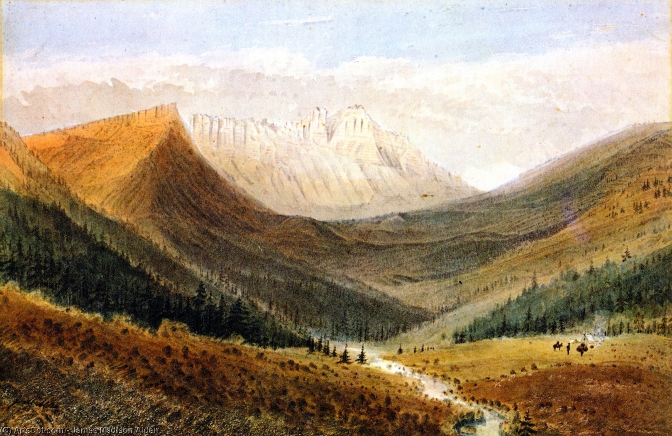 In The Kishinena Pass, Rocky Mountains, British Columbia — James Madison Alden