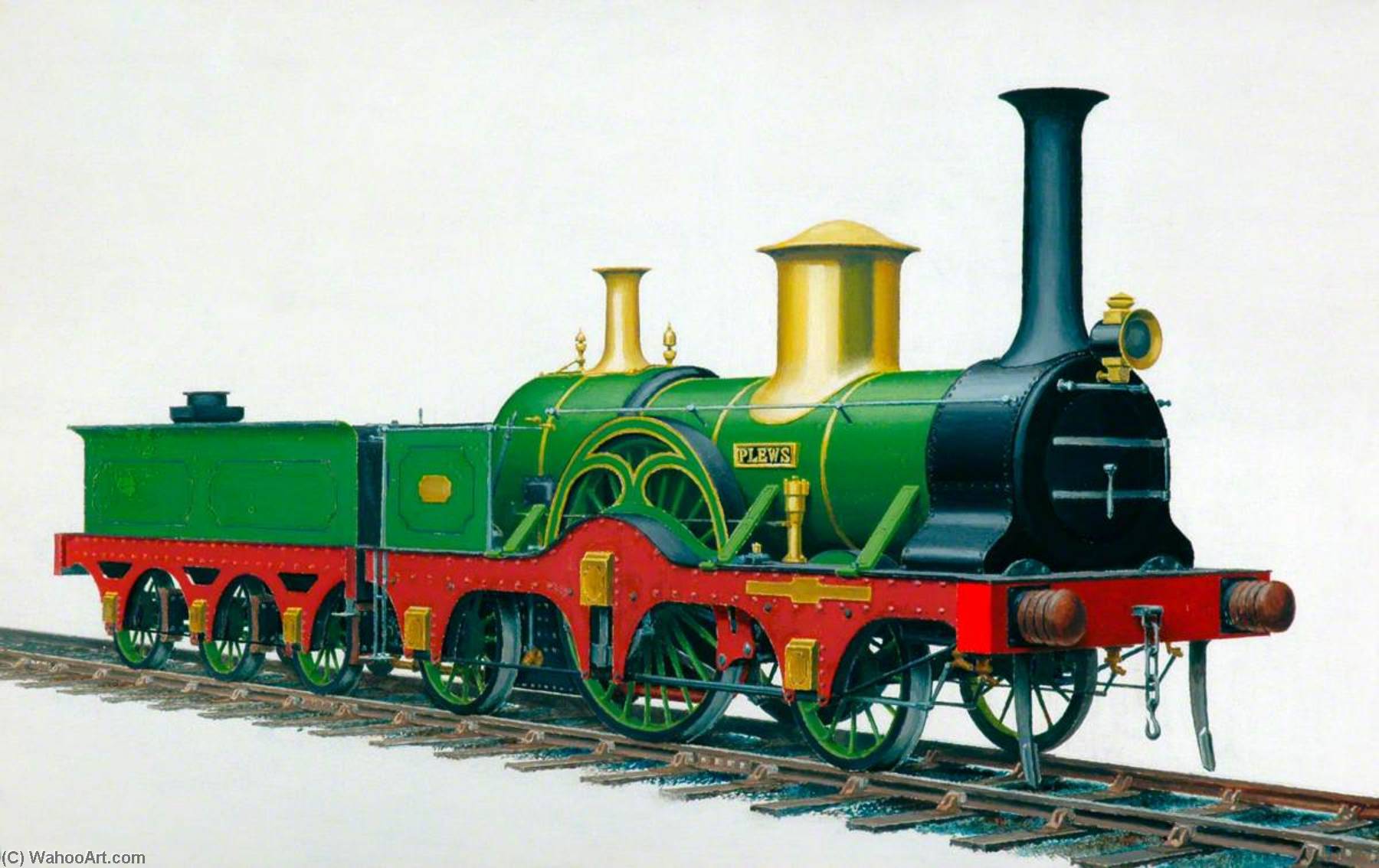 York, Newcastle And Berwick Railway 2–2–2 Locomotive 'plews' — Henry Maurice Whitcombe