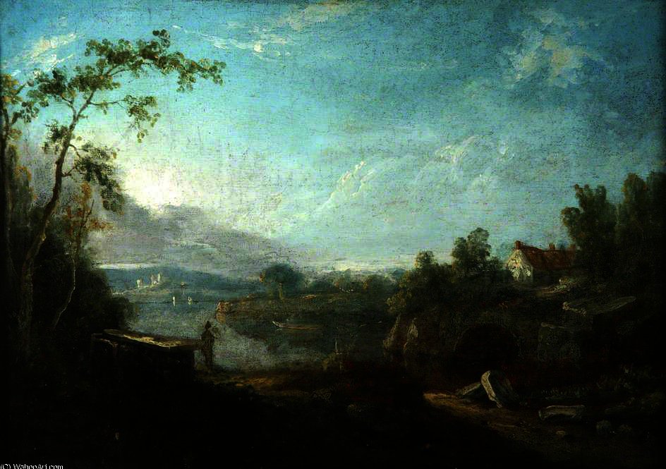 River Scene In Italy — Richard Wilson