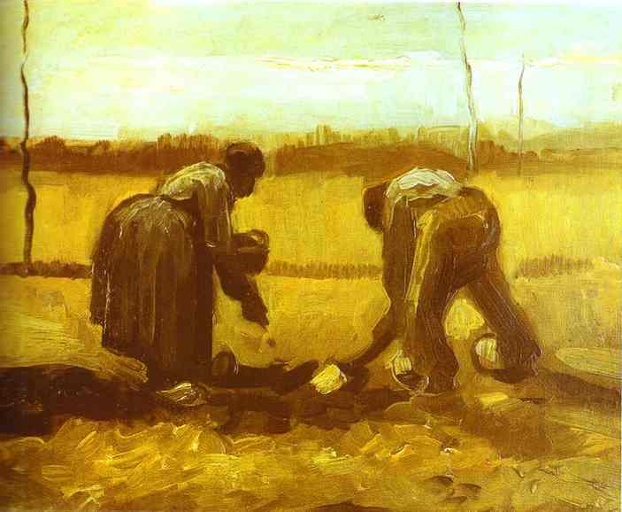 Bauern Pflanzen Kartoffeln — Vincent Willem Van Gogh