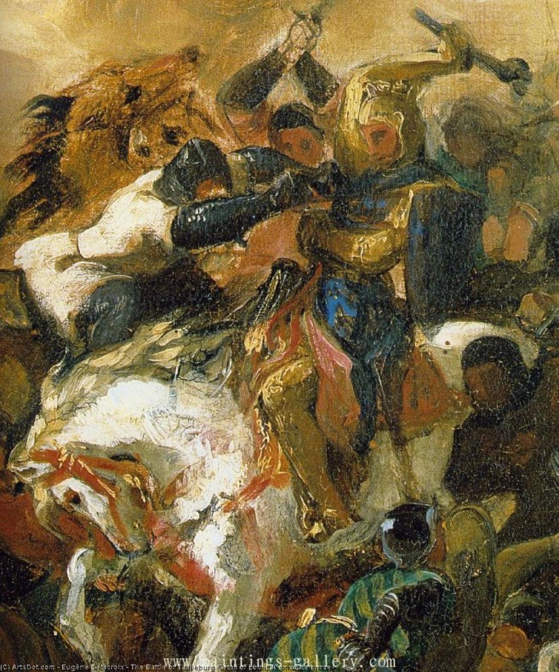 La Batalla De Taillebourg (detalle De Luis Ix Sobre El Caballo Blanco) — Eugène Delacroix