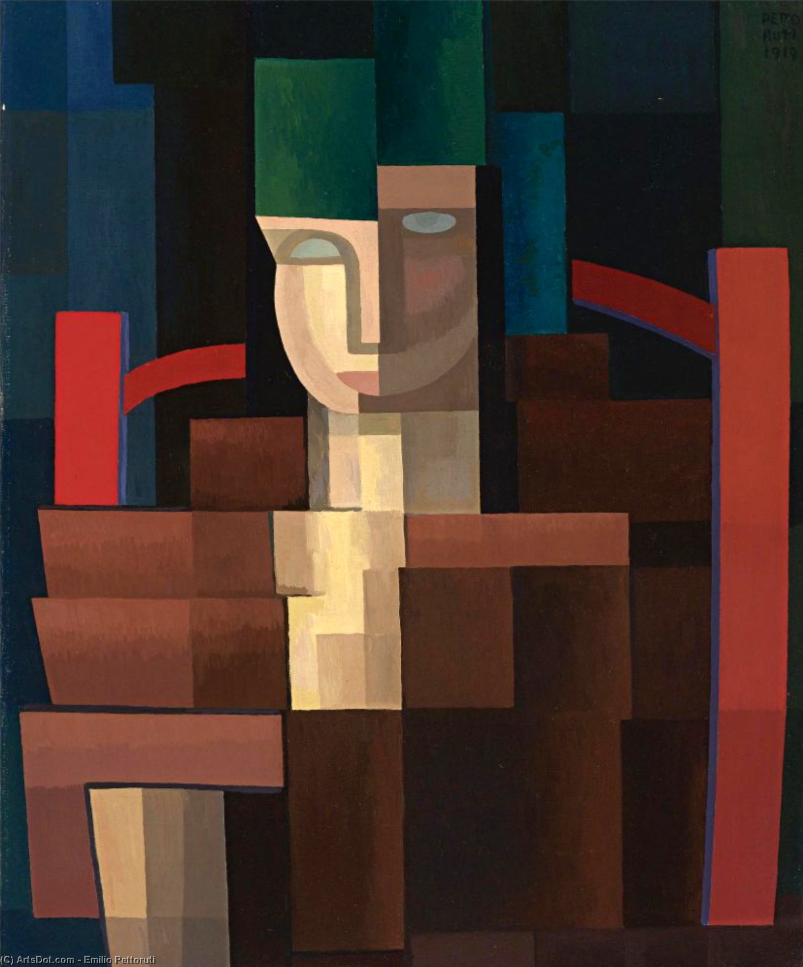 Lady With Green Hat — Emilio Pettoruti