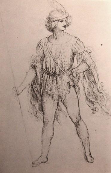 Drawing Of A Fancy Dress Costume — Leonardo Da Vinci