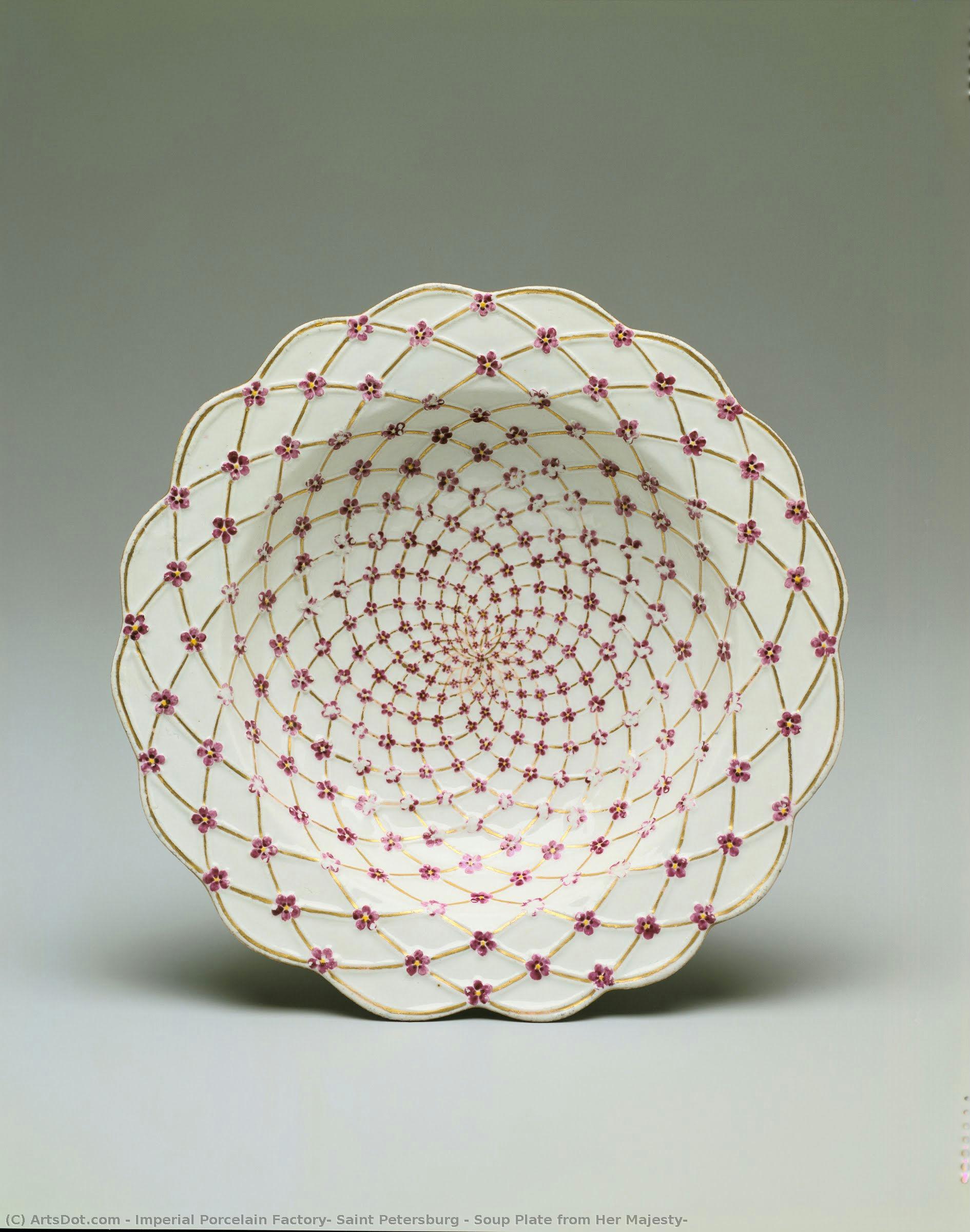 Soup Plate From Her Majesty — Imperial Porcelain Factory, Saint Petersburg