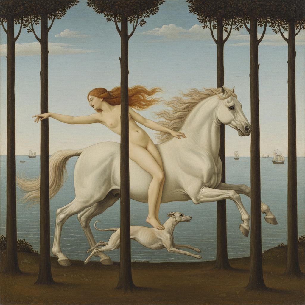 The Ethereal Gallop: A Vision In Alabaster And Gold — Marc Duvallier
