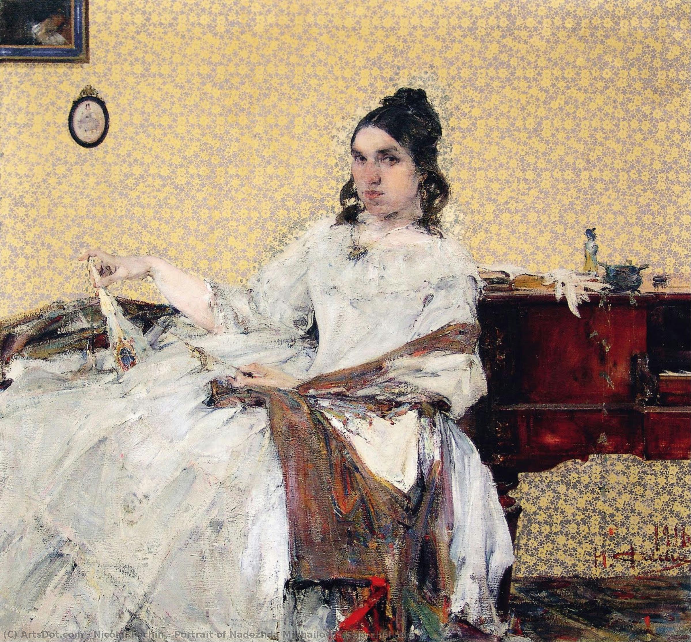 Portrait Of Nadezhda Mikhailovna Sapozhnikova — Nicolai Fechin