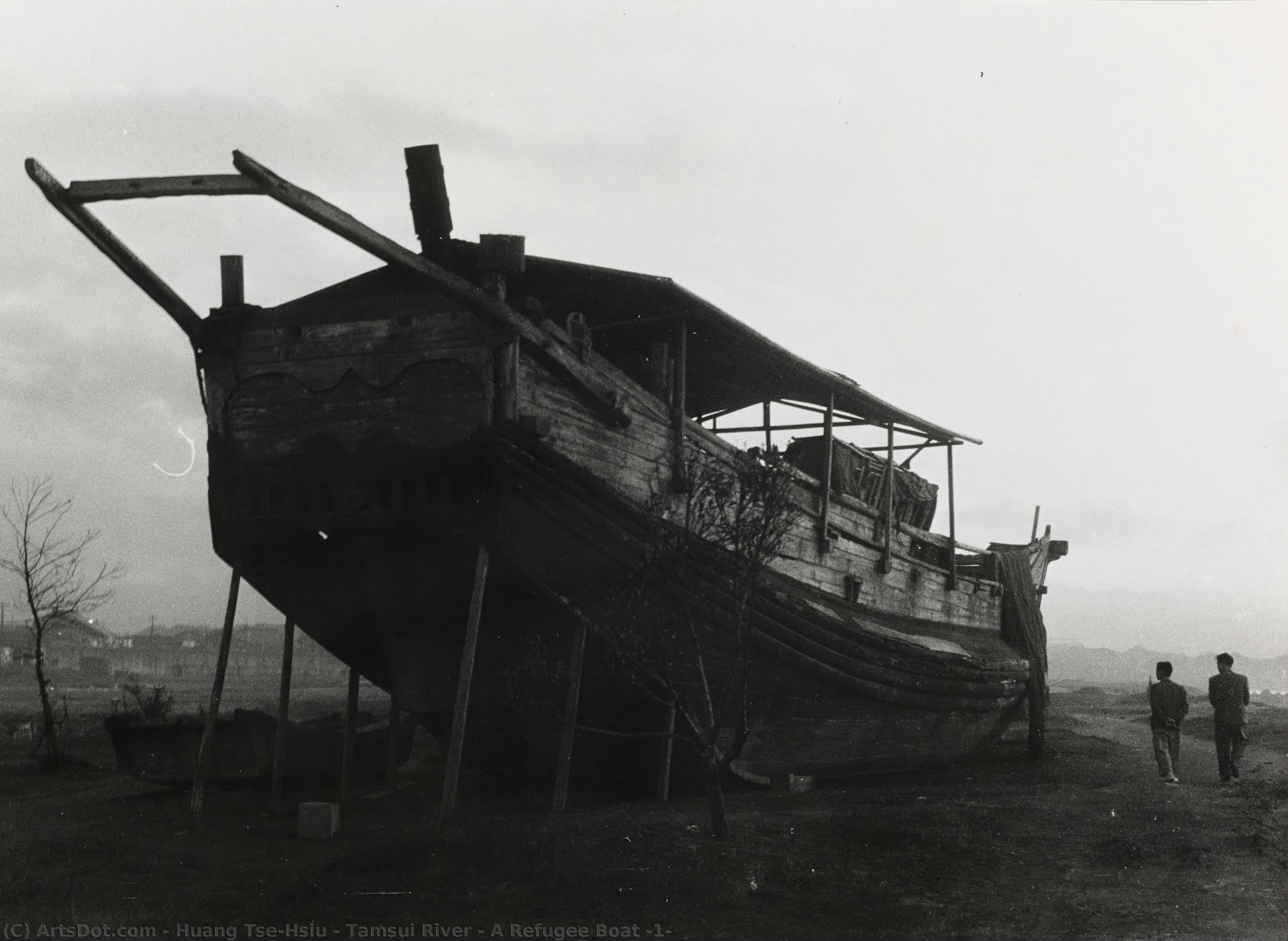 Tamsui River – A Refugee Boat （1） — Huang Tse-hsiu