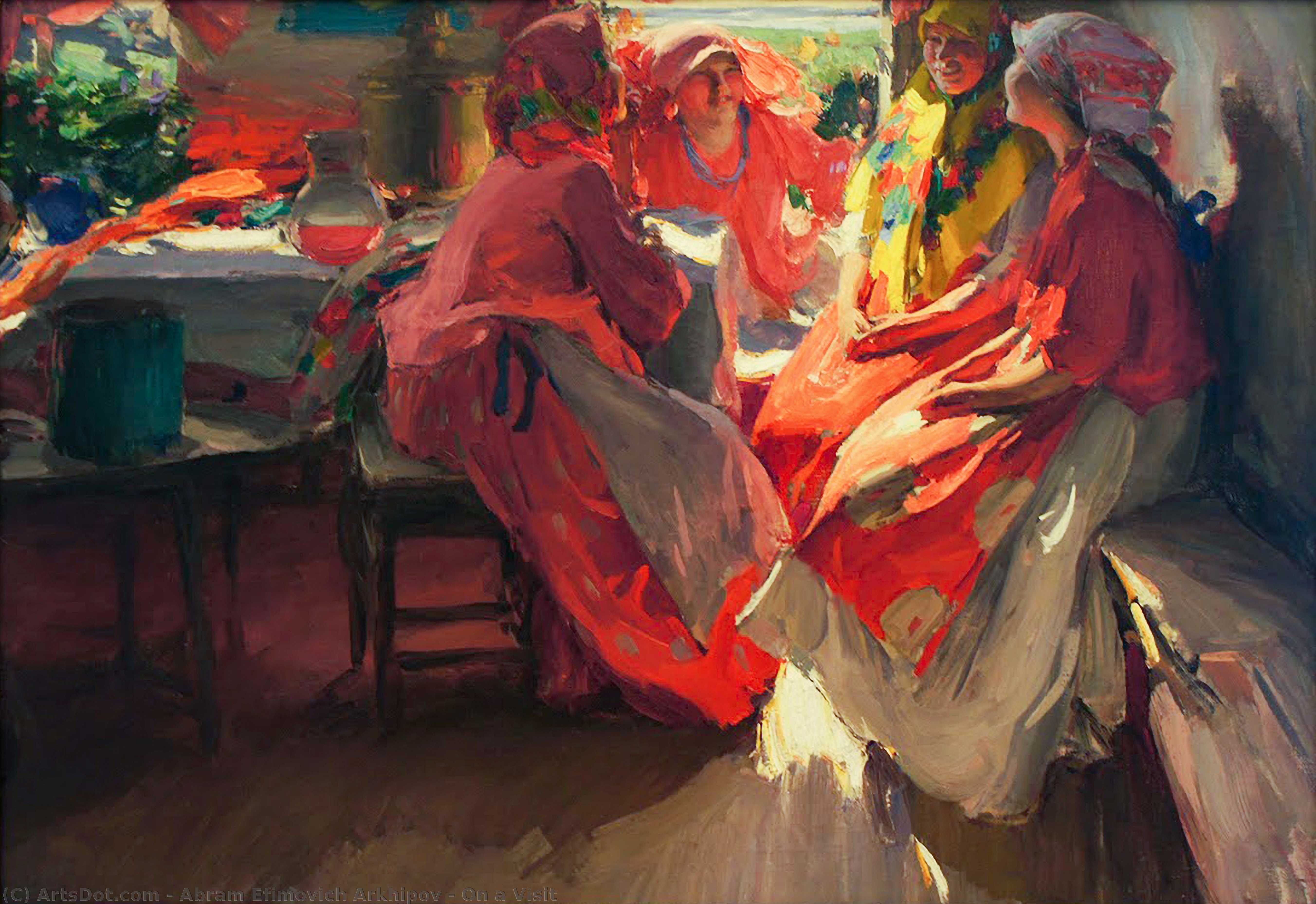 On A Visit — Abram Efimovich Arkhipov