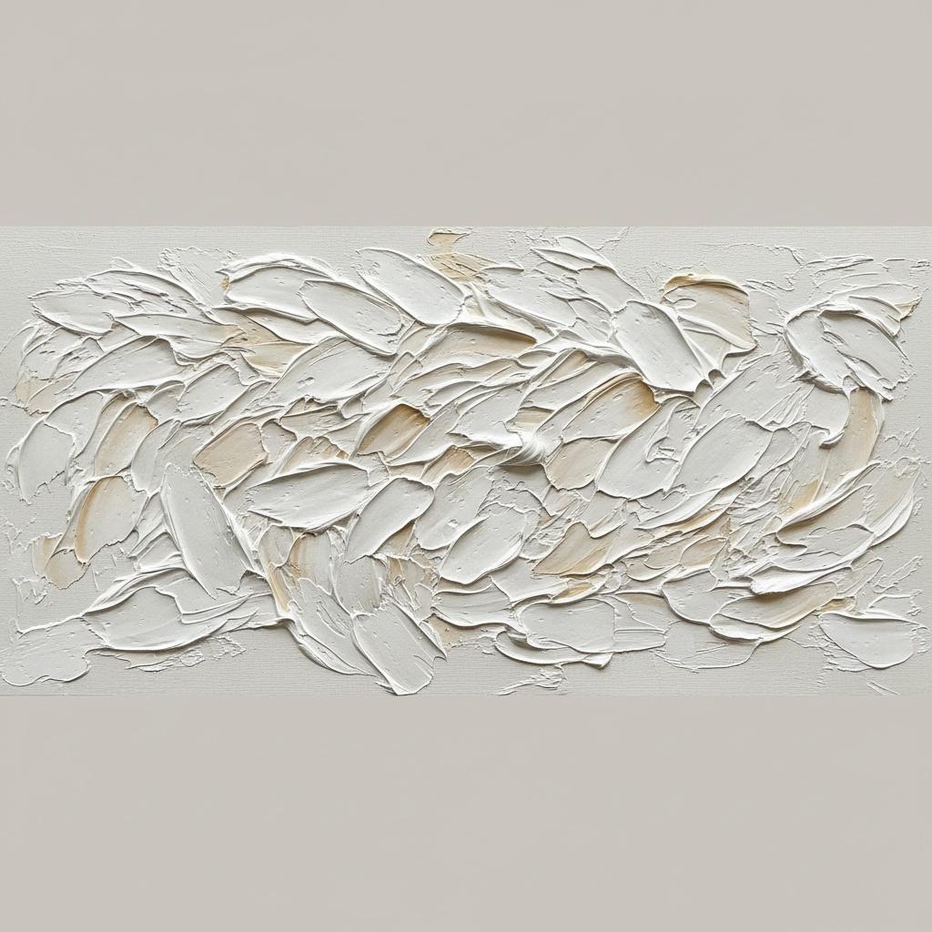 Ethereal Rhythms In White: A Sculptural Study Of Serene Impasto Textures — David Moreau