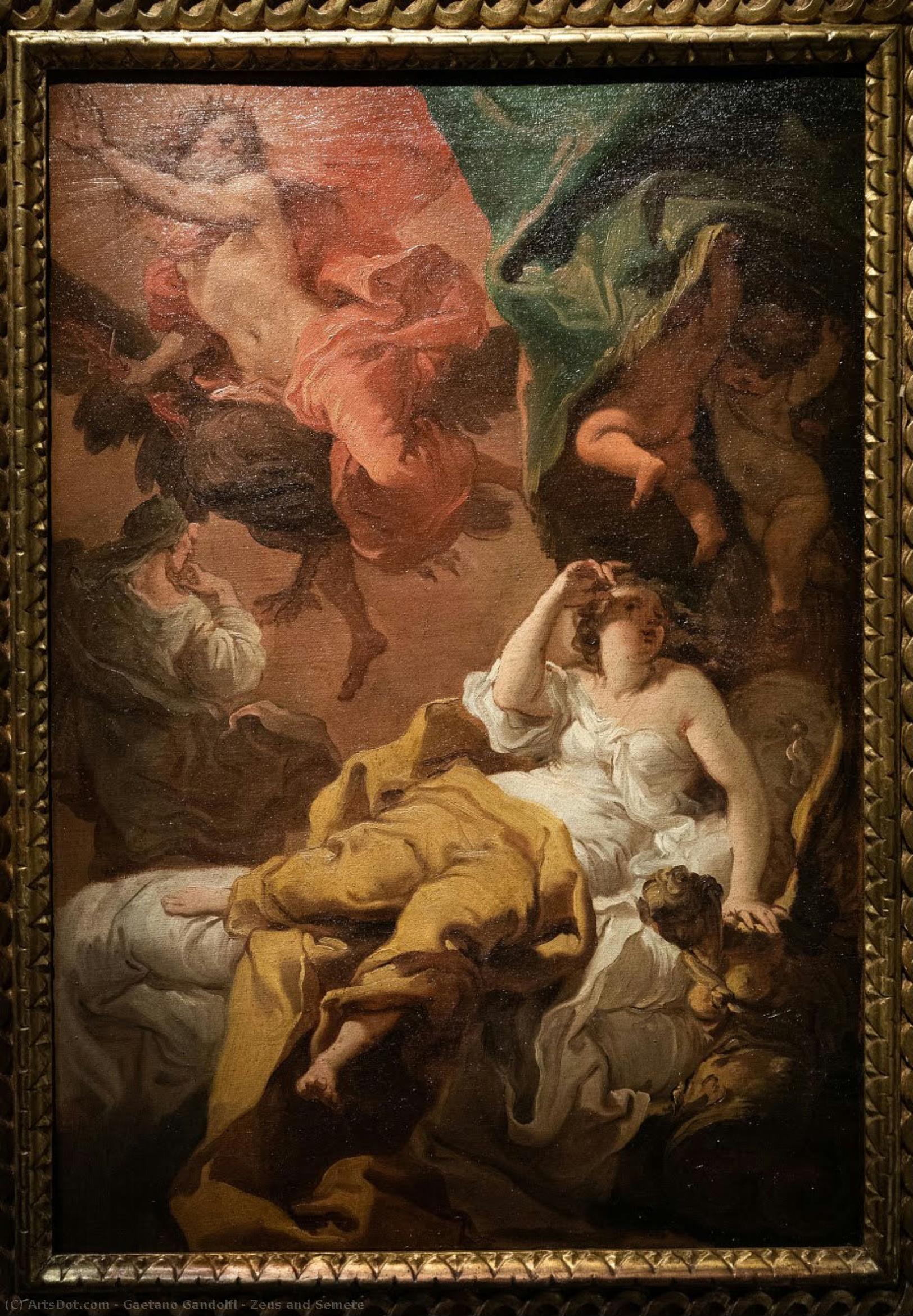Zeus And Semete — Gaetano Gandolfi