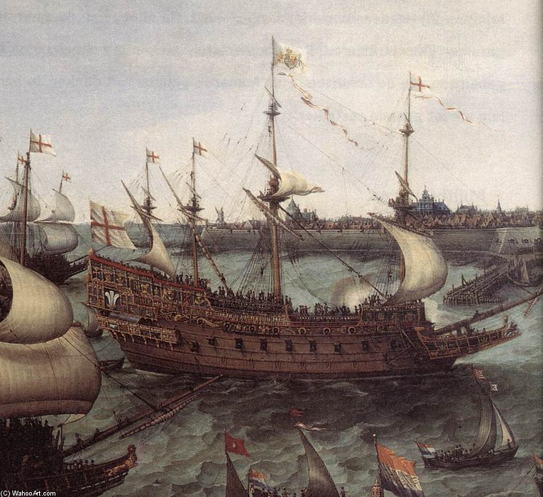 The Arrival At Vlissingen Of The Elector Palatinate Frederick V (detail) — Hendrick Cornelisz. Vroom