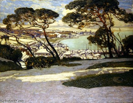 Penzance In The Distance From Geoffrey Garnier's Garden — Alfred Edward East