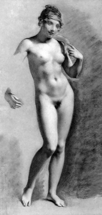 Standing Female Nude — Pierre-paul Prud'hon