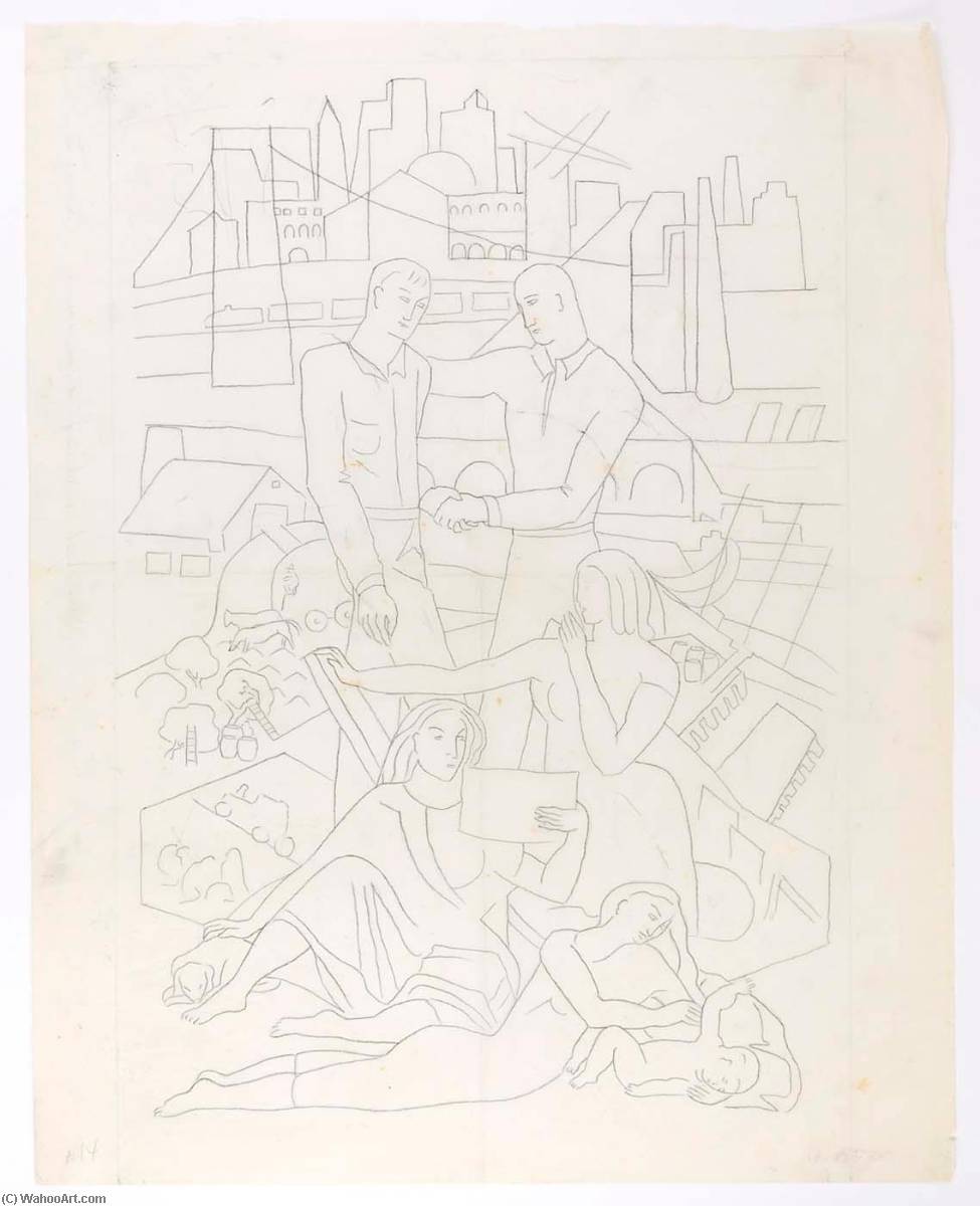 (untitled)(tracing Of Drawing For Mural) — Marguerite Zorach