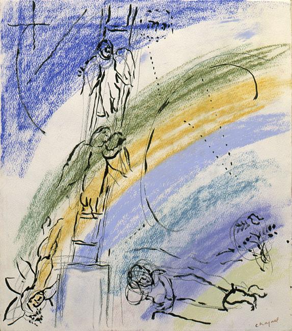 Estudio Para ''el Sueño De Jacob''' — Marc Chagall