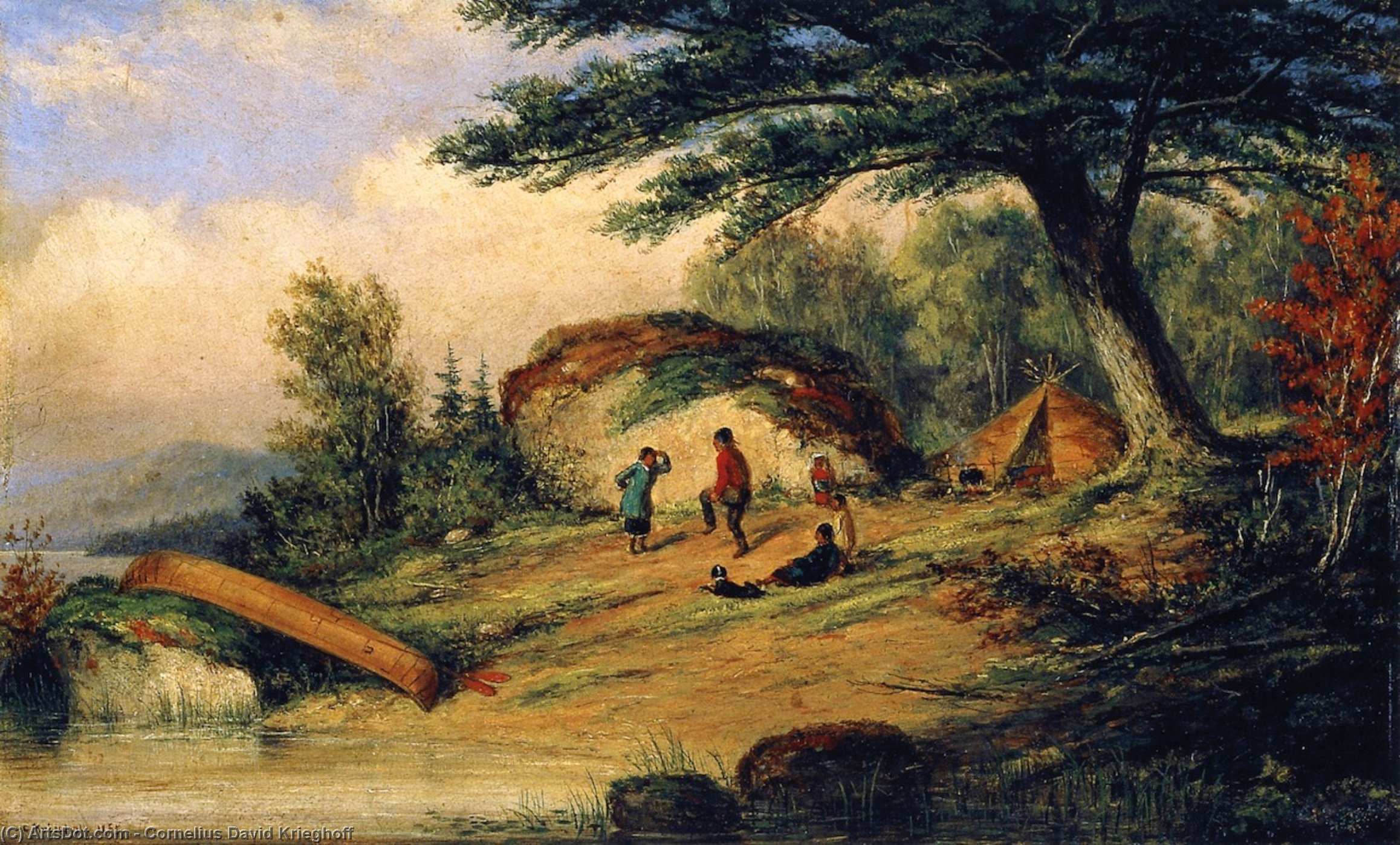 Indians Dancing — Корнелиус Давид Криехоф