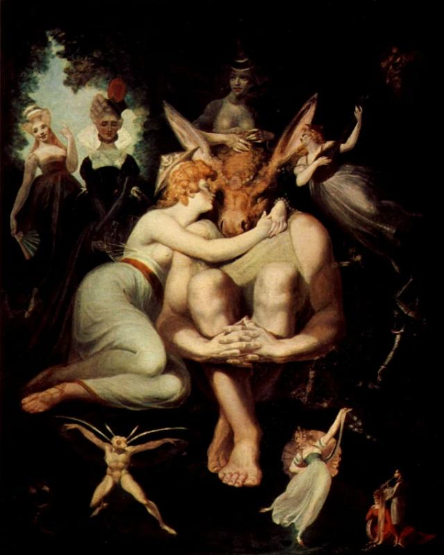 The Elf Queen Titania And Labels, The Weavers With Donkey's Head — Johann Heinrich Füssli