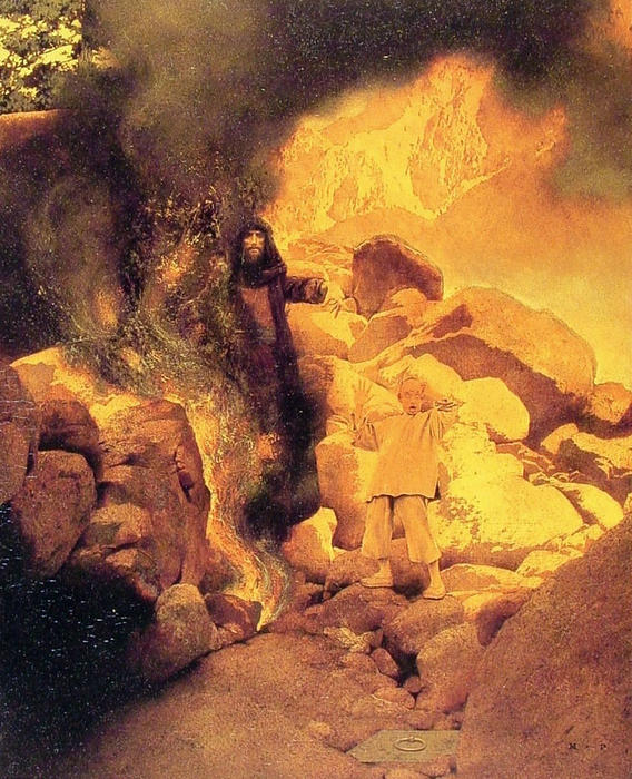 Sinbad Plots Against The Giant — Maxfield Parrish