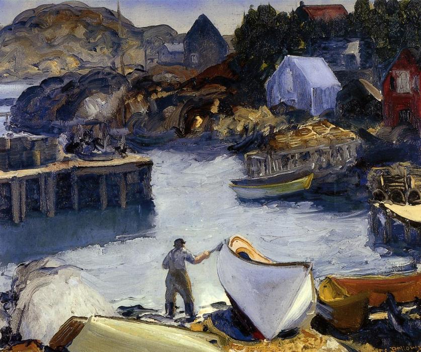 Cleaning His Lobster Boat — George Wesley Bellows
