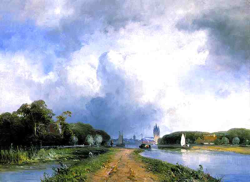 View Of The River Vliet Near Delft — Johan Barthold Jongkind