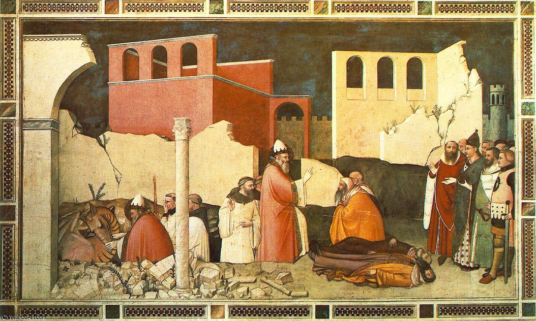 Pope St Sylvester's Miracle, Ca 1340, Cappella — Maso Di Banco
