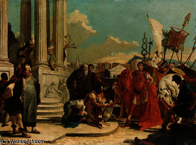 Julius Caesar Contemplating The Severed Head Of Pompey — Giambattista Tiepolo
