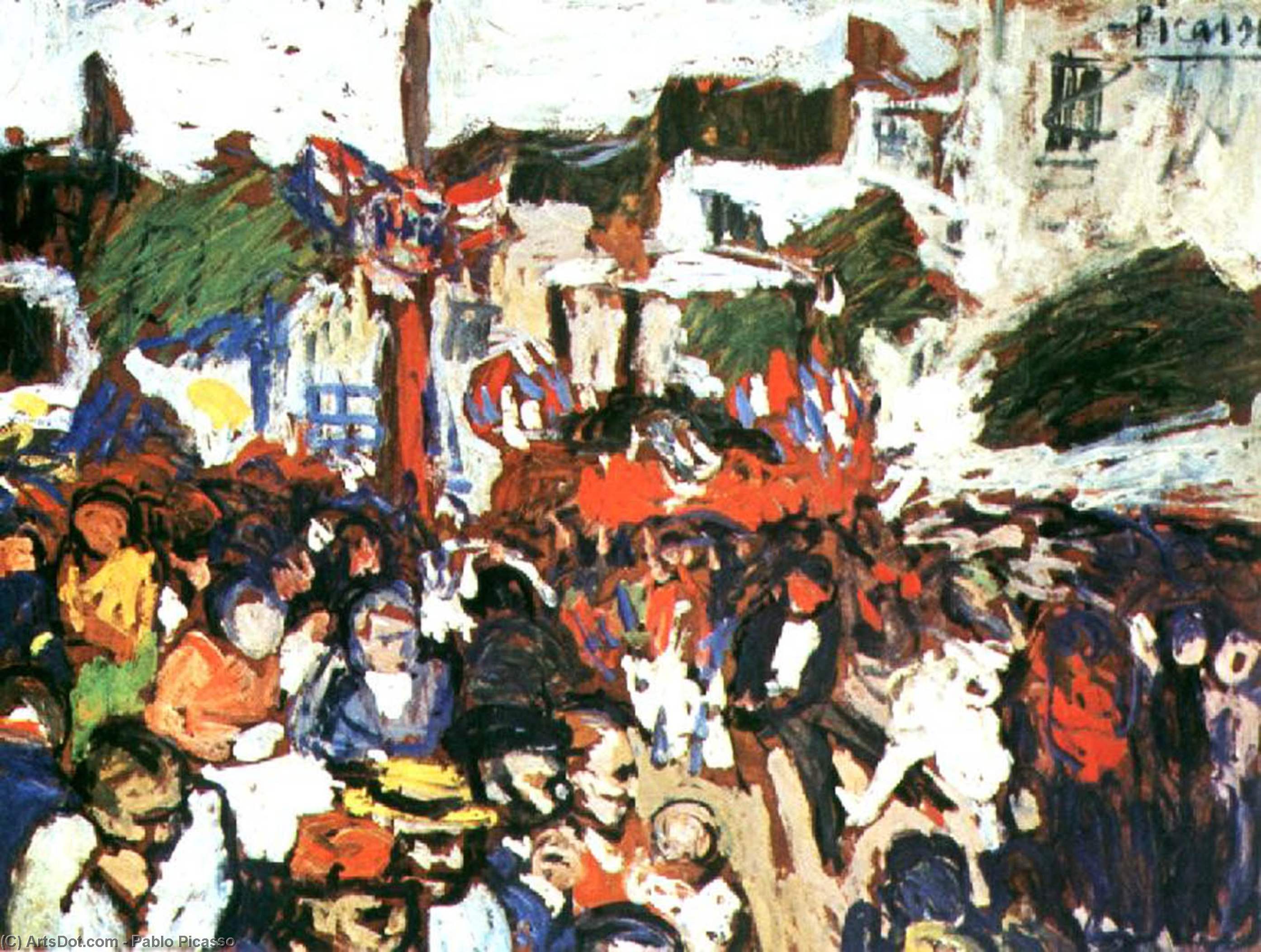 El Catorce De Julio, Montmartre — Pablo Picasso
