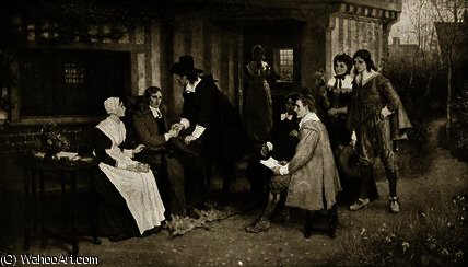 The Meeting Of Milton And Andrew Marvell — George Henry Boughton