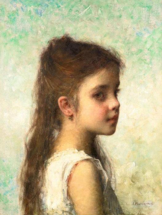 Portrait Of A Young Girl — Alexei Alexeievich Harlamoff