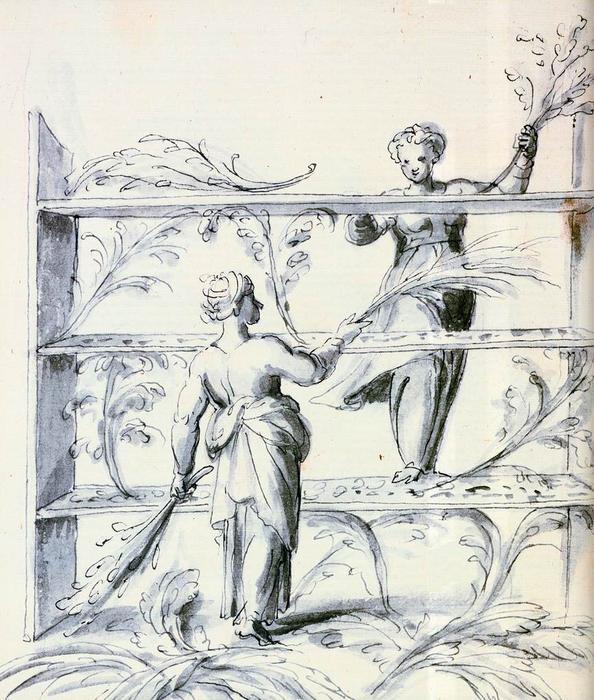 Tratado Sobre La Cultura Y Fabricación De La Seda (serie De Trece Dibujos, N.º 5, Detalle) — Giuseppe Arcimboldo