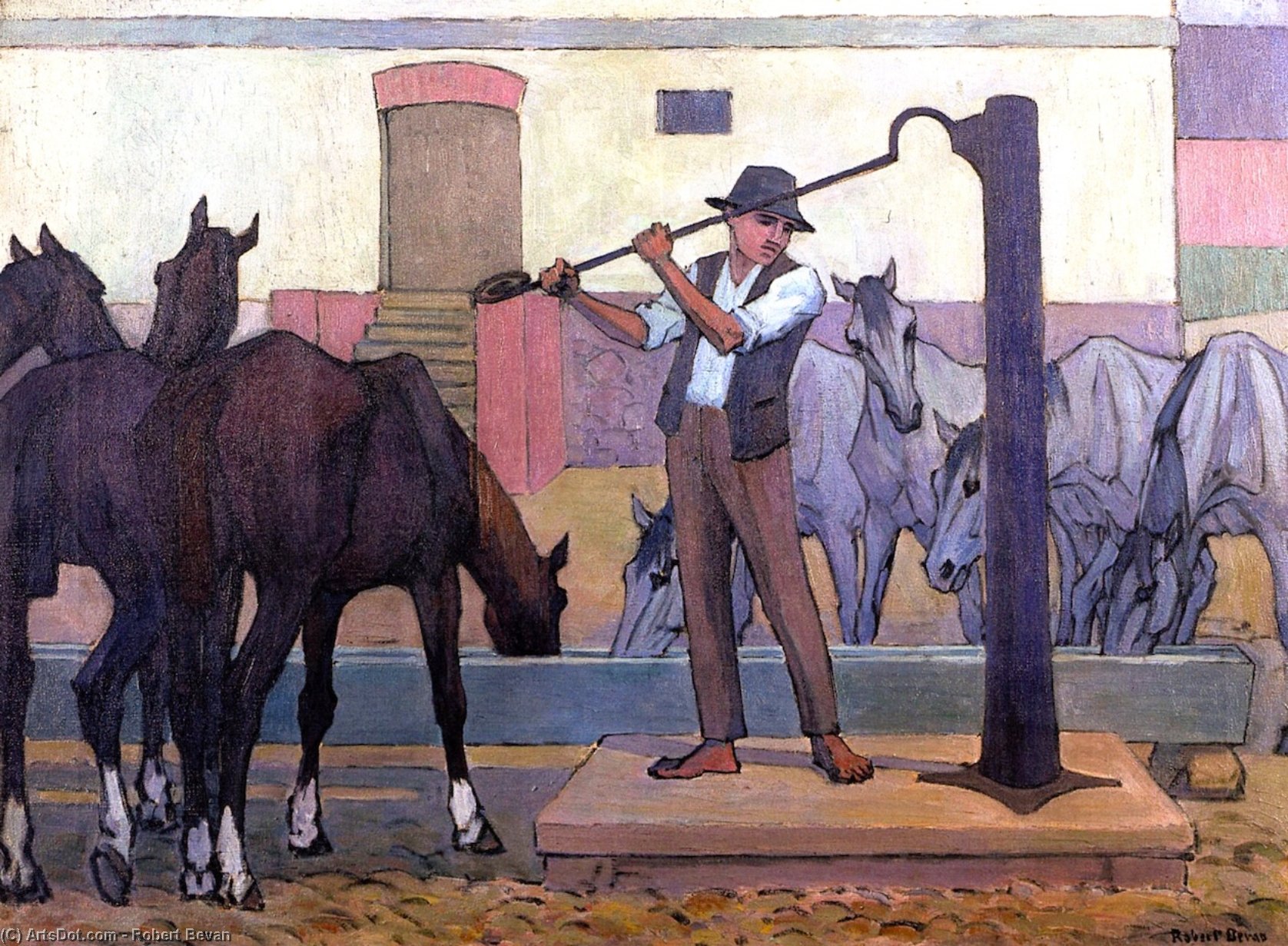Watering Horses, Poland — Robert Polhill Bevan