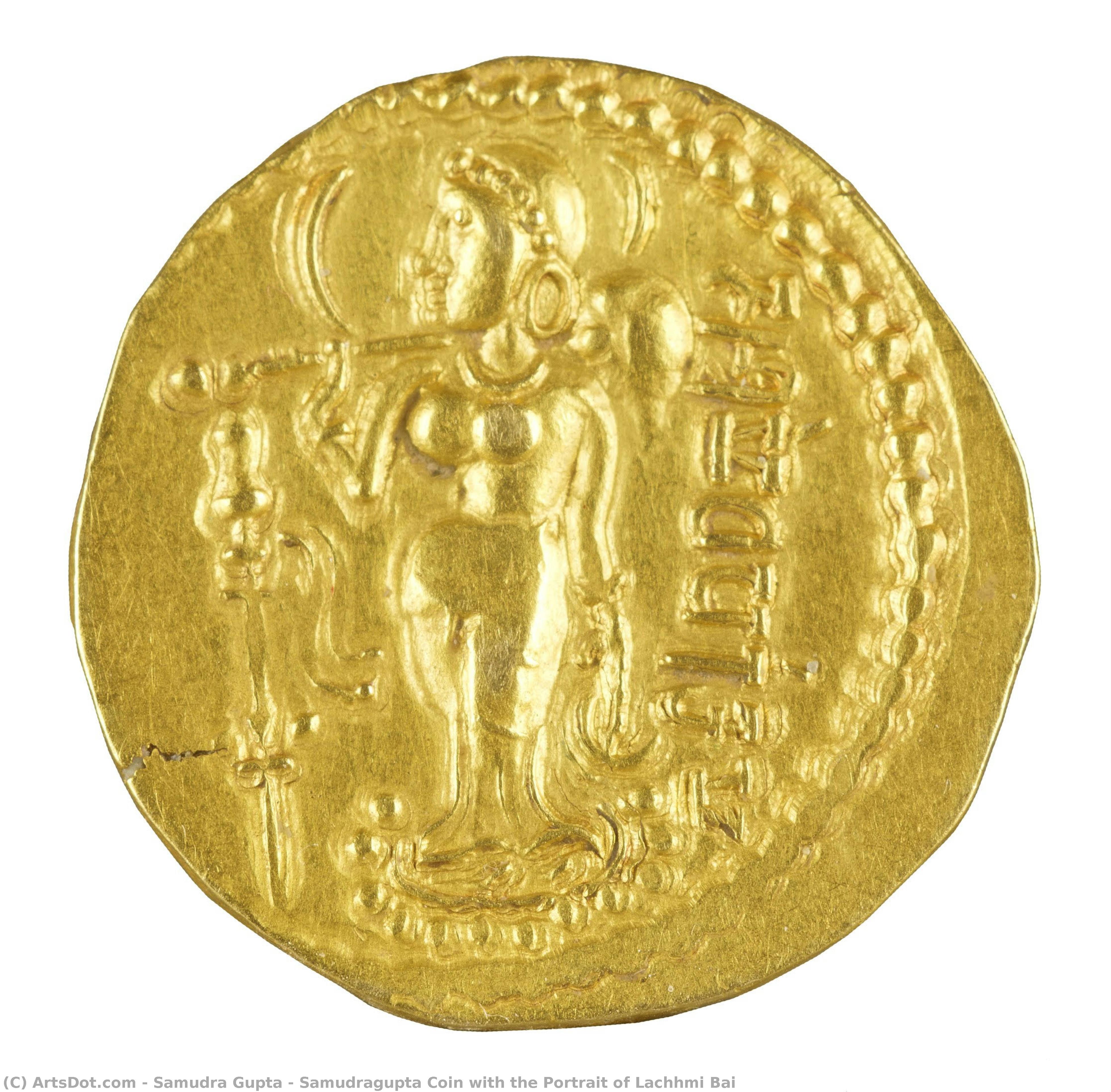 Samudragupta Coin With The Portrait Of Lachhmi Bai — Samudra Gupta