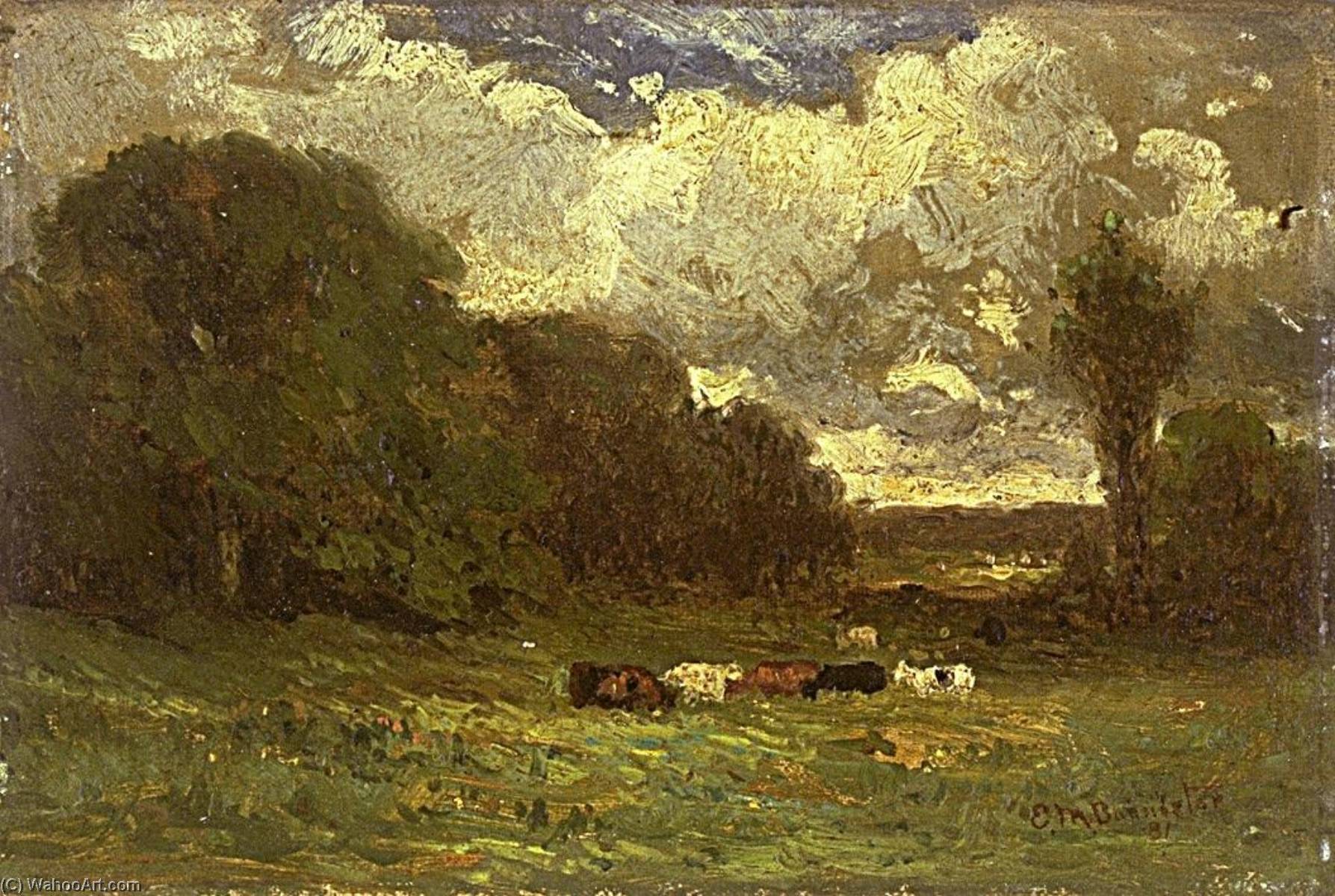 Untitled (landscape With Cows And Trees) — Edward Mitchell Bannister