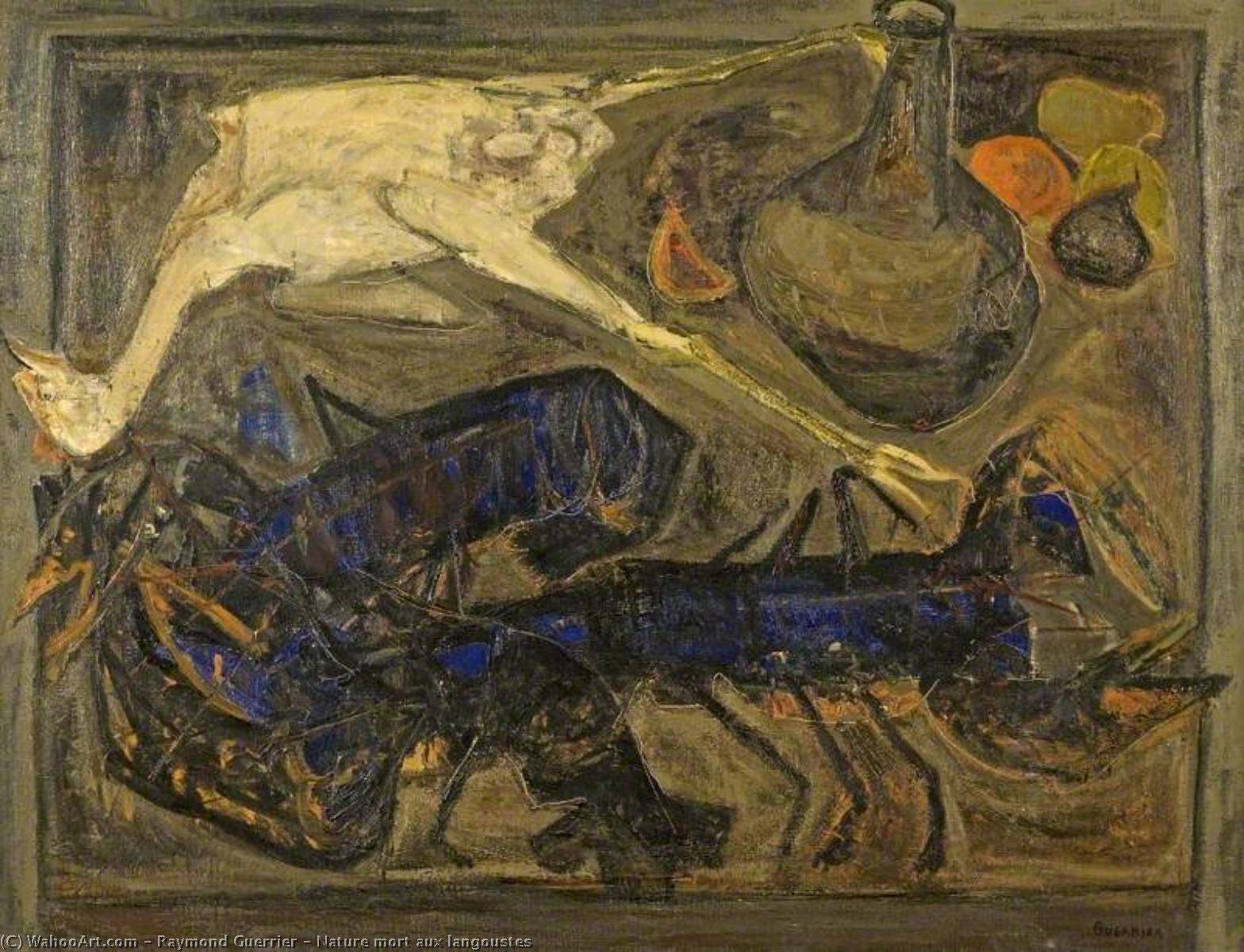 Nature Mort Aux Langoustes — Raymond Guerrier