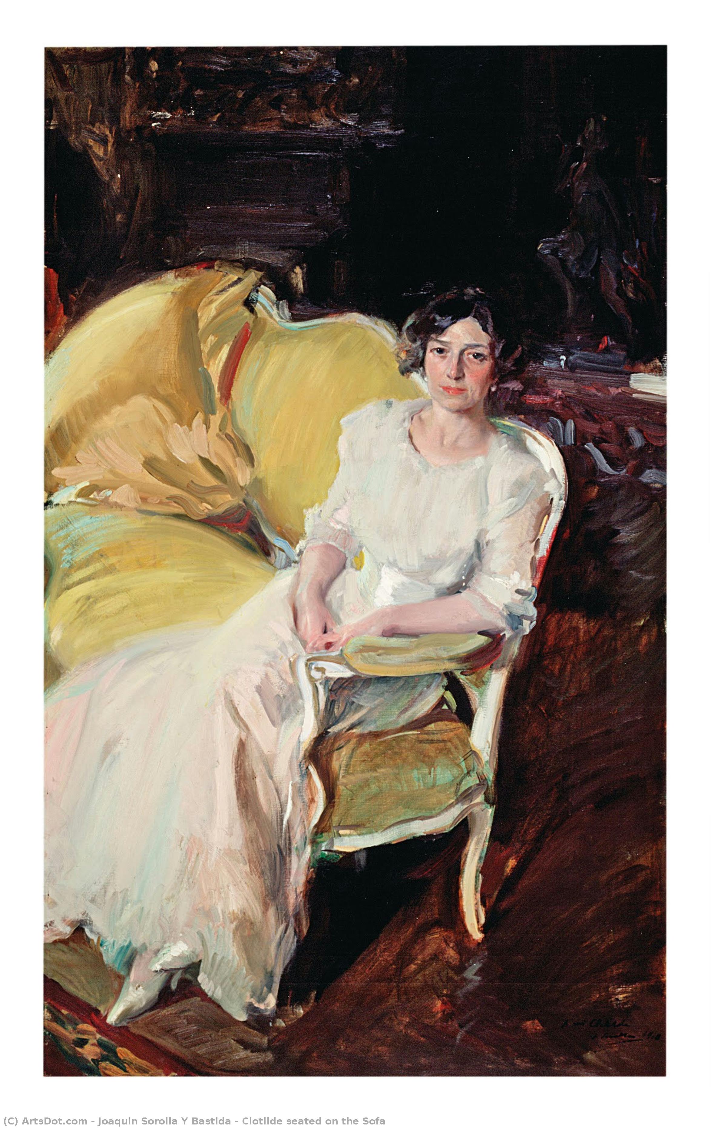 Clotilde Seated On The Sofa — Хоакин Соролла
