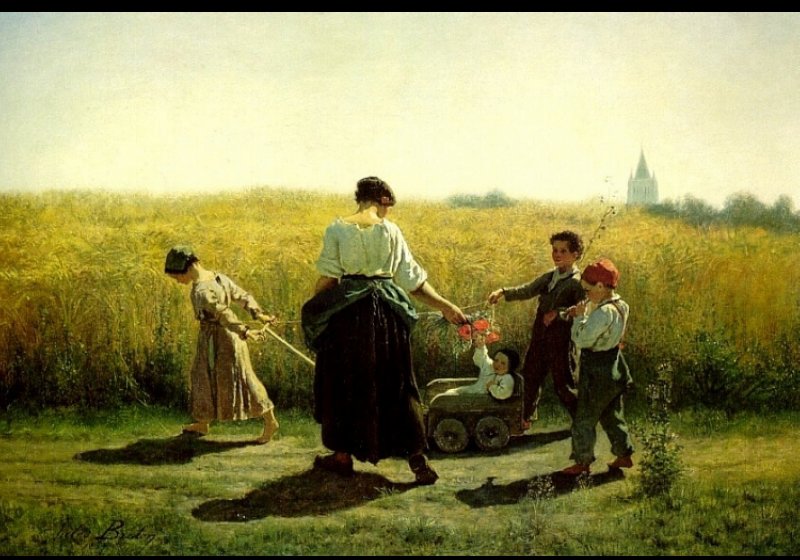 The Departure For The Fields — Jules Adolphe Aimé Louis Breton